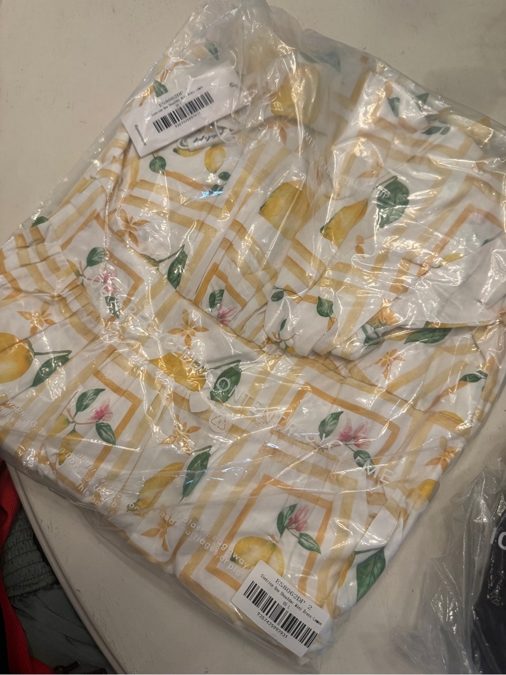 Petal & Pup Cintrico One Shoulder Lemon Print Mini Dress L NWT - Picture 7 of 9
